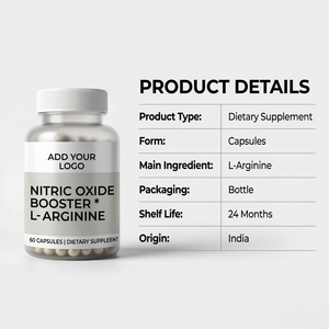 Cápsulas de L-Arginina 1000mg de Marca Privada OEM, Apoyo para el Óxido Nítrico, Certificado HACCP - Product Image 3