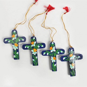2022 venta nuevo diseño personalizable ignífugo duradero interior/exterior colgante adornos cruzados de Navidad - Product Image 6