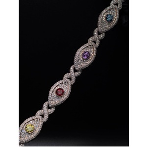 Best Quality 925 Sterling <b>Silver</b> Custom Diamond <b>Bracelet</b> With Sparkling Stones For Women Available In Bulk Quantity - Product Image 1
