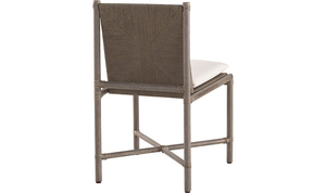 Silla de Comedor Moderna Hecha a Mano con Estructura de Bambú en Gris Lavado y Respaldo Tejido Elegante - Product Image 4