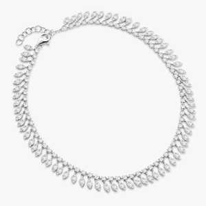 Tobillera de Diamantes de Oro Sólido de 14k y 18k, Ajustable, de 10 Pulgadas, con Colgantes de Corte Redondo, Diamantes Cultivados en Laboratorio, Cadena de Pie Solitaria, Joyería de Lujo para Mujer - Product Image 4