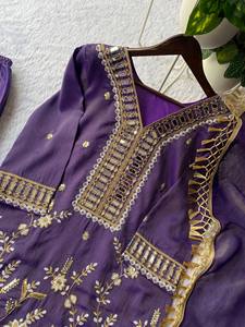 ชุดปาลาซโซ่พรีเมียมงานปักกระจกแท้ พร้อมผ้าคลุมไหล่ดีไซเนอร์ - Product Image 5