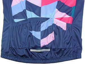 Maillot de cyclisme sans manches pour femme, motif géométrique, bleu, rose, violet, coupe-vent, respirant, gilet de vélo, haut de performance pour le cyclisme - Product Image 6