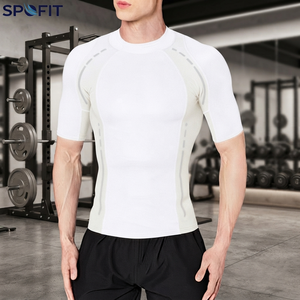 Neoprene fabric New style <b>men's</b> rash guard high quality sublimated printed gym wear <b>compression</b> <b>shirt</b> reasonable price - Product Image 2