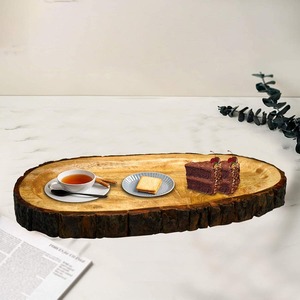 Bandeja Decorativa Redonda de Madera Estilo Art Deco de FAIZA CRAFT, para Decoración del Hogar, Precio de Fábrica desde India - Product Image 4