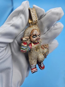 จี้เพชรโมอิสซาไนต์หรูหราแบบ Iced Out เงินแท้ 925 ชุบเงิน เครื่องประดับฮิปฮอปแฟชั่นสำหรับทุกเพศ สวมใส่ได้ทุกวัน ไม่ได้รับการรับรอง - Product Image 2