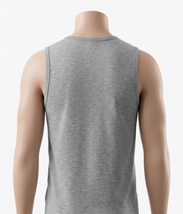 Men's Grey <b>Mesh</b> Tank Top Crew Neck Sleeveless Breathable Regular Fit All Seasons Solid Color 100% Polyester Basketball Apparel - Product Image 5