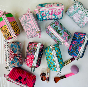 Wholesale <b>Large</b> Cotton Quilted Block Printed <b>Wash</b> <b>Bag</b> Ideal Gift Handmade Toiletry <b>Bag</b> Cosmetic <b>Bag</b> Block Print for Travel - Product Image 2