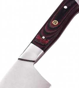 Cuchillo de Chef Profesional de 8 Pulgadas Hecho a Mano con Mango de Madera Pakka y Mosaico de Resina - Product Image 3