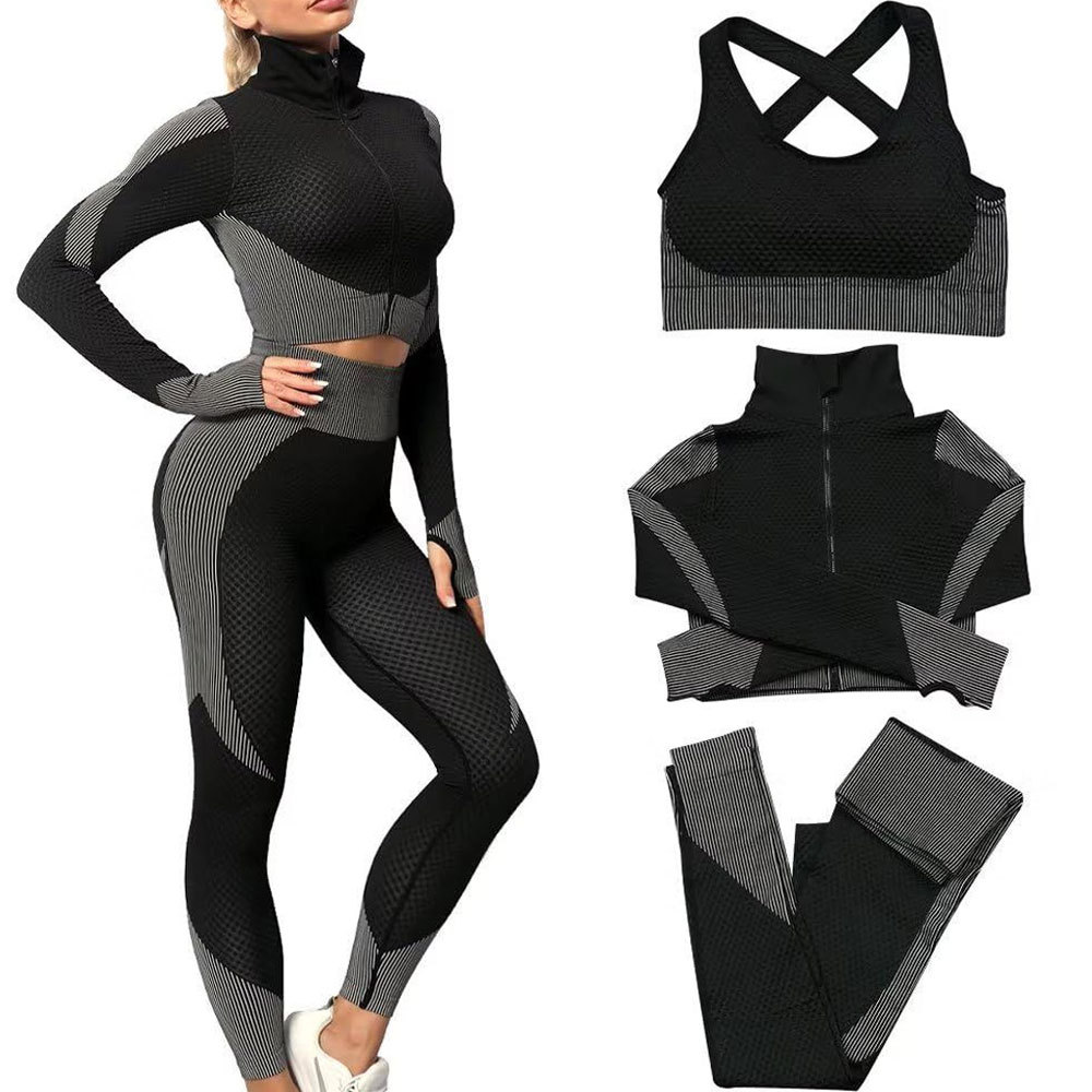 New Design Professional Women Yoga Set-Solid Pattern High-Waisted Shorts Lightweight Spandex/Nylon 2-Piece Set Front Logo 220g
