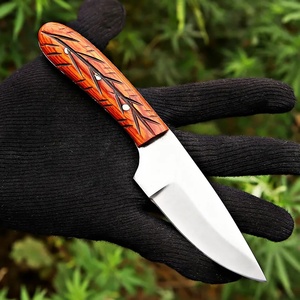 Nouveau design 2026 Couteau de chasse, de survie et de camping à lame fixe de 4 pouces en acier au carbone, fait main sur mesure, pointe tombante, manche en bois de Padauk rouge, OEM - Product Image 3