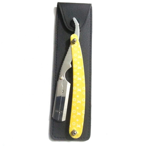 Barber Salon <b>Straight</b> Wet Shaving <b>Razor</b> with Double Finger Rings Professional Barber <b>Razor</b> in Multiple Color Options - Product Image 1