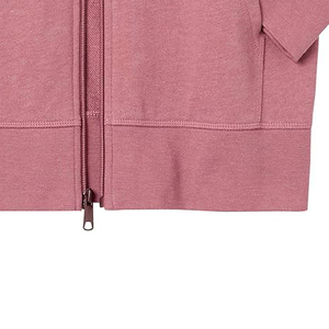 เสื้อฮู้ดสีชมพูแบบซิป ผ้าฝ้ายเฟรนช์เทอร์รี่ ทรงปกติ สวมใส่สบาย เหมาะสำหรับฤดูใบไม้ร่วง มีกระเป๋าหน้า - Product Image 5