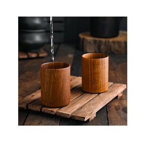 Taza de Café de Madera Hecha a Mano, Taza de Madera Maciza con Acabado Natural, Diseño Rústico, Ecológica, para el Hogar o Restaurantes - Product Image 3