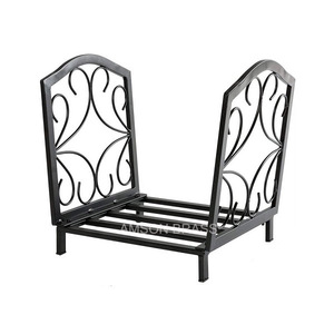 Casier de chouchous en fer noir pour l'extérieur, support de stockage luxueux pour faire du bois, aliments ménagers, objets divers, meilleure vente - Product Image 1