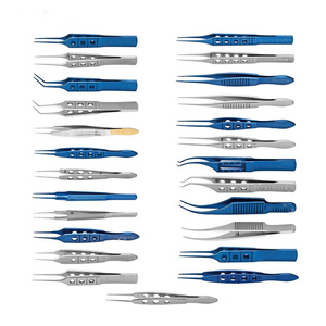 Pinzas Oftálmicas Finas 1x2 Dentadas, Pinzas Microquirúrgicas, Instrumentos de Oftalmología, Microcirugía Ocular - Product Image 1