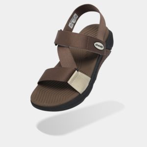 Sandalias Casuales de Verano para Hombre, Punta Abierta, Modelo F7R Marrón con Tiras Cruzadas, Ligeras y Cómodas, Hechas en Vietnam - Product Image 4