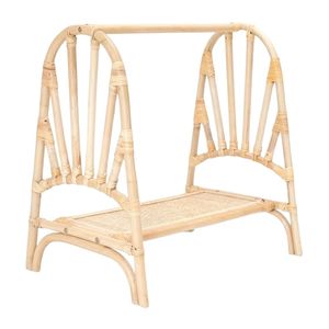 Artisan Handmade Rattan Doll Clothes Stand with Sculptural Frame Boho <b>Miniature</b> Clothing Rack Sustainable Kids Room Decor Toy - Product Image 2