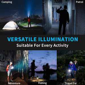 Linterna LED CITCITY, linterna táctica láser blanca portátil recargable de 4 modos para acampar al aire libre en caso de emergencia - Product Image 5