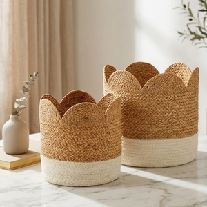 Handwoven Seagrass Storage <b>Basket</b> Wholesale Elegant Artisanal Organizer for Modern Kitchens and Sustainable Home Living - Product Image 2