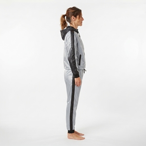Ensemble survêtement coupe-vent en nylon surdimensionné, veste zippée et pantalon de sport - Product Image 2