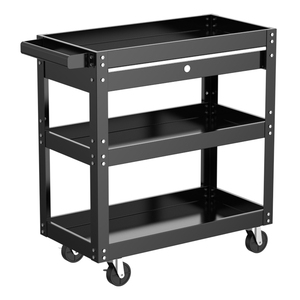 Armoire de rangement à outils en acier industriel noir avec 7 tiroirs, roulettes et poignée de poussée (1200x900x400mm) - Product Image 1