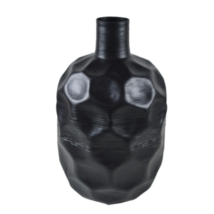 Vase à fleurs en métal élégant, fait main, martelé, couleur or et noir, pour une utilisation polyvalente, décoration de table à bas prix - Product Image 3
