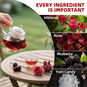 OEM ODM Prêt à expédier – Sachets de thé bien-être pour femmes – Mélange naturel Hibiscus, Rose, Mûre – Favorise la santé féminine – 20 sachets - Product Image 6