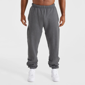 Custom Logo Wholesale Men's Oversized Gym Casual Joggers Elasticated Waist <b>Drawstring</b> & Cuffs Men's Pants & <b>Trousers</b> With Pocket - Product Image 1