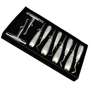 10 pièces Élévateurs dentaires chirurgicaux pour extraction et luxation de racines, kit d'élévateurs endodontiques CE ISO par Grip Surgical - Product Image 3