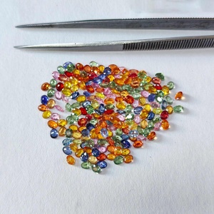 Haute qualité meilleure vente 3x4mm à 6x8mm Multi saphir ovale à facettes coupe pierre précieuse en vrac pour la fabrication de bijoux pierre précieuse de guérison - Product Image 1