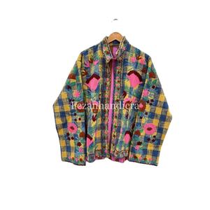 Veste en tissu TNT de Style bohème pour femmes manteau d'hiver fait à la main avec doublure en coton traitement tricoté pour les fêtes d'automne en gros - Product Image 1