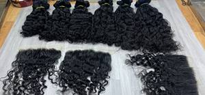 ผมต่อชาวแคมบีเดียนผมชาวแคมบีเดียนผมต่อหนังกำพร้าทรงหลวมหยิกเป็นลอนลึกมีสี1B วัตถุดิบสำหรับวิกผม - Product Image 4