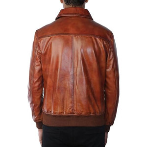 Service OEM : Créez votre propre logo sur une veste bomber en cuir pour homme, vêtement de mode de haute qualité, veste d'hiver pour homme - Product Image 5