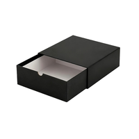 Boîte artisanale haut de gamme personnalisable avec logo, recyclable, écologique, revêtement UV, lamination mate, tiroir coulissant de luxe, gaufrage éponge