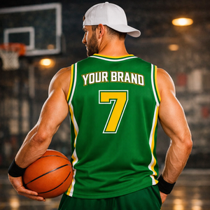 Conjunto de Uniforme de Baloncesto Personalizado de Último Diseño para Hombre, Camiseta sin Mangas Transpirable de Secado Rápido que Absorbe la Humedad - Product Image 2
