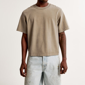 Camisetas de Hombre OEM de Algodón 100% de Alto Gramaje 310 GSM, Lisas, de Corte Regular, Oversize, Estilo Boxy, con Logotipo Personalizado, Gruesas y Lisas - Product Image 1