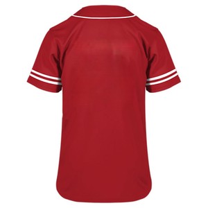 Mens 6 Button Front Baseball Style Jersey Short Sleeve <b>Athletic</b> Team Shirt Casual Sports Wear Top White Trim Design - Product Image 3