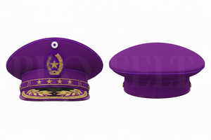 Hot Selling Customized Hand Embroidery Brim Headwear Trendy Solid Plain Color Formal Dress Uniform General Peak <b>Hats</b> For Unisex - Product Image 5
