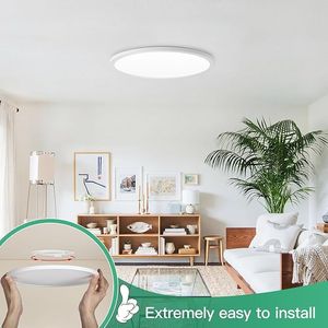Brightever Set di 4 Plafoniere LED Bianche a Filo, Soluzione di Illuminazione Moderna per la Casa - Product Image 3