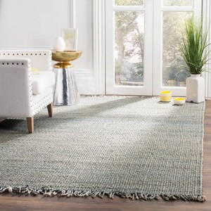 Tapis moderne rayé en laine et acrylique, rectangulaire, tissage plat, écologique, pour salon, avec envers en jute, à poils fins - Product Image 4
