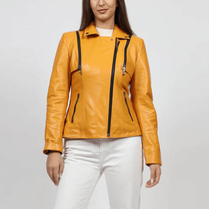 New Style <b>Women's</b> Leather Jacket For Sale Custom Design Solid Color <b>Women</b> Fashion Leather Jackets - Product Image 1