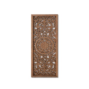 Base de Lámpara de Madera de Mango Tallada a Mano, Estilo Bohemio, Venta al Por Mayor - Product Image 1