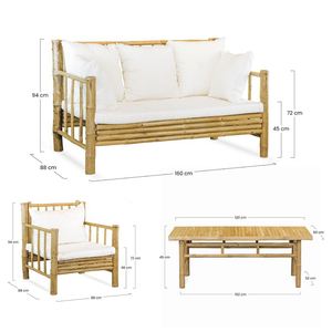Ensemble de canapés d'extérieur en bambou le plus vendu avec table et chaises – Fabricant de mobilier de jardin et de patio durable en gros - Product Image 2