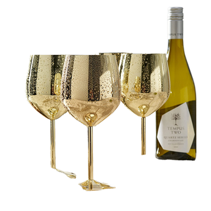 Gobelet en acier inoxydable - Style médiéval, calice à vin bleu et or pour la décoration, calice à vin bleu et or, coupe décorative personnalisée - Product Image 3