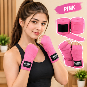Vendas al por mayor de vendas de boxeo personalizadas de 2.5, 3, 4 y 5 metros, vendas elásticas de algodón para hombres y mujeres, para boxeo, MMA, Muay Thai, Kickboxing y gimnasio. - Product Image 2