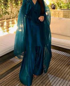 Trajes Farshi Shalwar Kameez indios y pakistaníes en tela de seda, ropa formal, vestidos casuales lisos para mujer, alta calidad - Product Image 5