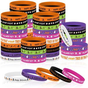 60 Pezzi Braccialetti in Silicone con Design Assortiti per Feste in Maschera e Premi in Classe, 10 Stili per il Trick or Treat - Product Image 1