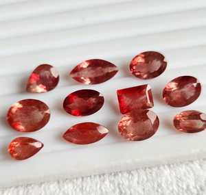 Lot de pierres de soleil rouges naturelles d'Oregon de qualité supérieure, taille brillante, pierres propres, pour la fabrication de bijoux, disponible à prix de gros. - Product Image 4