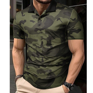 Polo de Alto Rendimiento para Hombre, Mezcla de Poliéster y Spandex, Personalizado al por Mayor, con Estampado Floral, para Golf y Actividades al Aire Libre - Product Image 5
